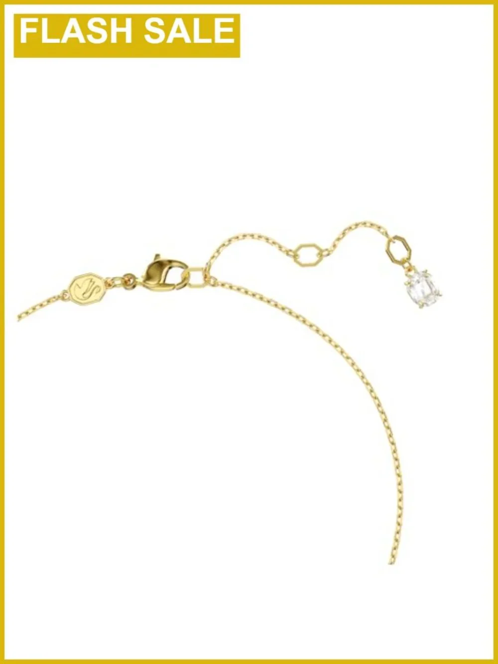 Swarovski Hyperbola Crystal Heart Pendant Necklace Gold-Tone